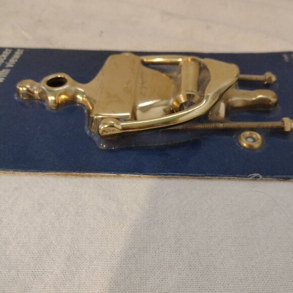 NIP Hager CD7671 6” Solid Brass Door Knocker with Viewer - Picture 5 of 7